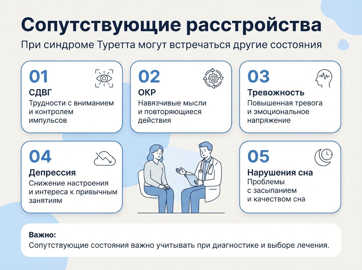 Лечение синдрома Туретта в Каслях инфографика