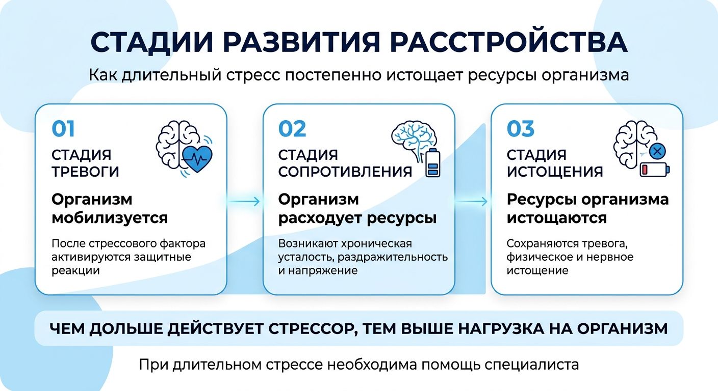 Лечение стресса в Каслях инфографика